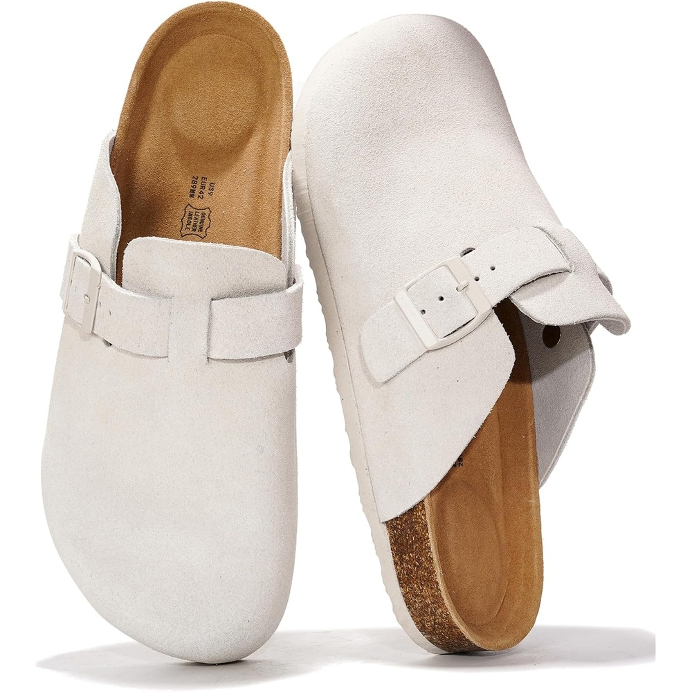 image:imageProject Cloud 100 Full Grain Genuine Leather Clogs for Men 2026 BrooklynLightgrey Suede