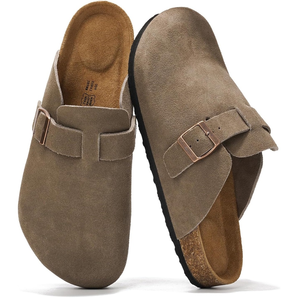image:imageProject Cloud 100 Full Grain Genuine Leather Clogs for Men 2026 BrooklynTaupe Suede