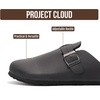 Project Cloud 100% Full Grain Genuine Leather Clogs for Men 2026 (Brooklyn)(Black)