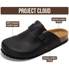 Project Cloud 100% Full Grain Genuine Leather Clogs for Men 2026 (Brooklyn)(Black Oiled)