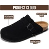 Project Cloud 100% Full Grain Genuine Leather Clogs for Men 2026 (Brooklyn)(Black Suede)