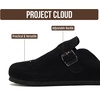 Project Cloud 100% Full Grain Genuine Leather Clogs for Men 2026 (Brooklyn)(Black Suede)