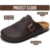 Project Cloud 100% Full Grain Genuine Leather Clogs for Men 2026 (Brooklyn)(Brown Distressed)