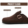 Project Cloud 100% Full Grain Genuine Leather Clogs for Men 2026 (Brooklyn)(Brown Suede)