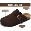Project Cloud 100% Full Grain Genuine Leather Clogs for Men 2026 (Brooklyn)(Brown Suede)