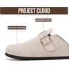 Project Cloud 100% Full Grain Genuine Leather Clogs for Men 2026 (Brooklyn)(Grey Suede)