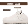 Project Cloud 100% Full Grain Genuine Leather Clogs for Men 2026 (Brooklyn)(Lightgrey Suede)