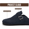Project Cloud 100% Full Grain Genuine Leather Clogs for Men 2026 (Brooklyn)(Navy Suede)
