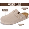 Project Cloud 100% Full Grain Genuine Leather Clogs for Men 2026 (Brooklyn)(Sand Mono Suede)
