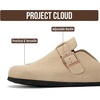 Project Cloud 100% Full Grain Genuine Leather Clogs for Men 2026 (Brooklyn)(Sand Suede)