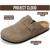 Project Cloud 100% Full Grain Genuine Leather Clogs for Men 2026 (Brooklyn)(Taupe Suede)