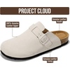 Project Cloud 100% Full Grain Genuine Leather Clogs for Men 2026 (Brooklyn)(White Suede)
