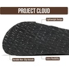 Project Cloud Mens Sandals, 100% Genuine Leather Mens Slides (Heritage)(Black Suede)