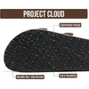 Project Cloud Mens Sandals, 100% Genuine Leather Mens Slides (Heritage)(Light Grey Suede)